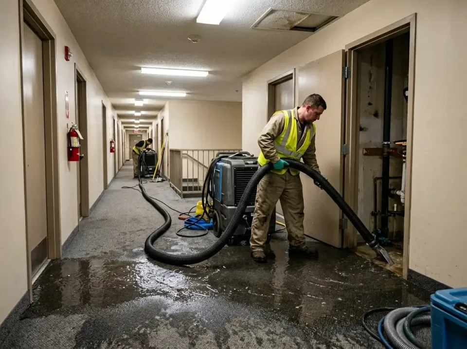 multi-unit-apartment-hallway-f-005 — frequently asked questions, Emergency Burst Pipe Water Extraction & Removal in Johnstow…